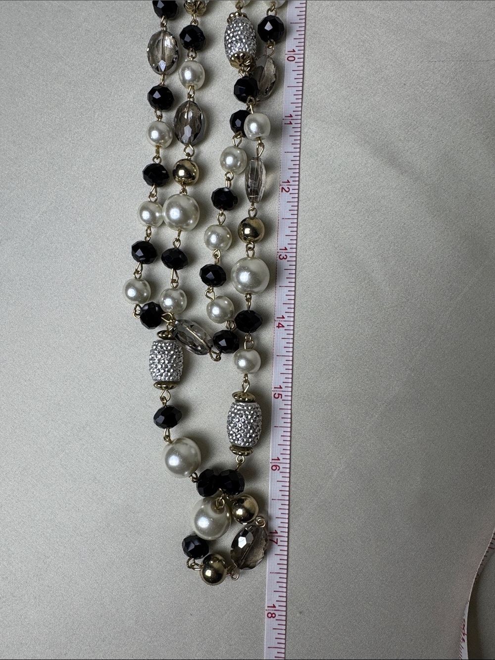 Two-Strand Pearl and Bead Necklace - Picture 9 of 9